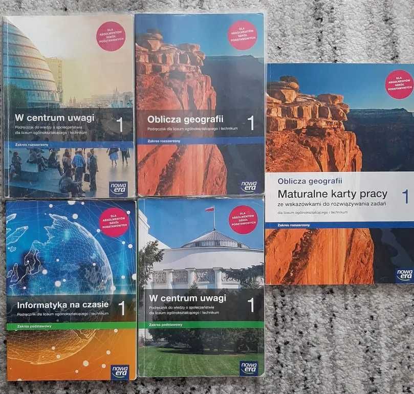 Książki do liceum klasa 1-4 + zestawy maturalne