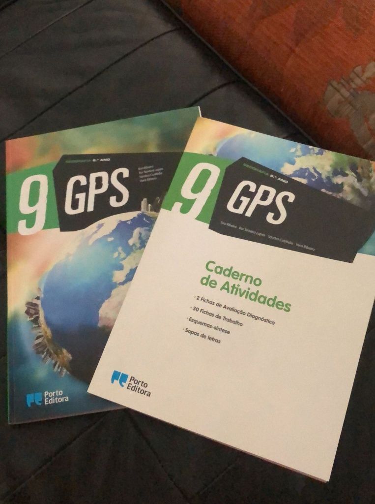 9 GPS Manual e caderno de atividades de geografia 9° ano nunca usados