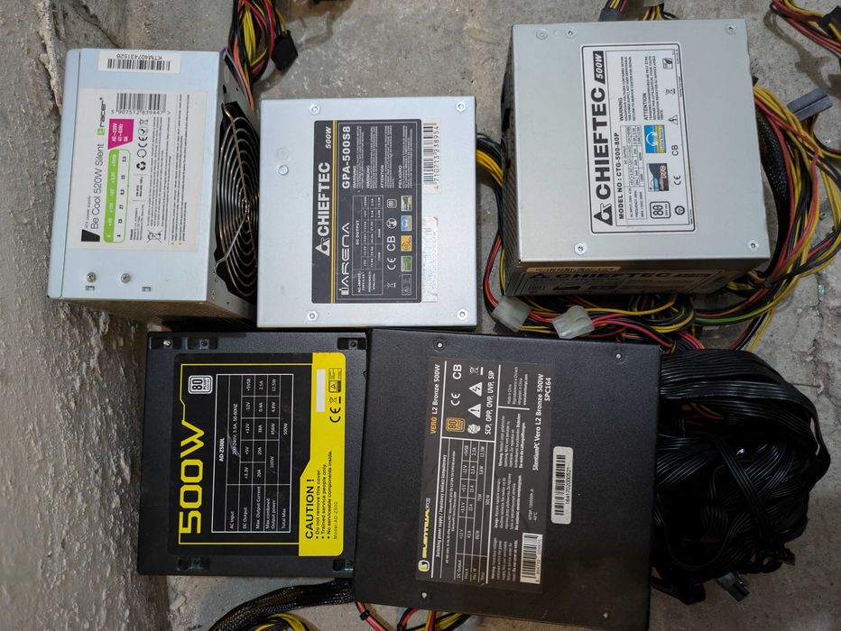 Блоки питания для ПК и СЕРВЕРОВ  9 штук цена за все !