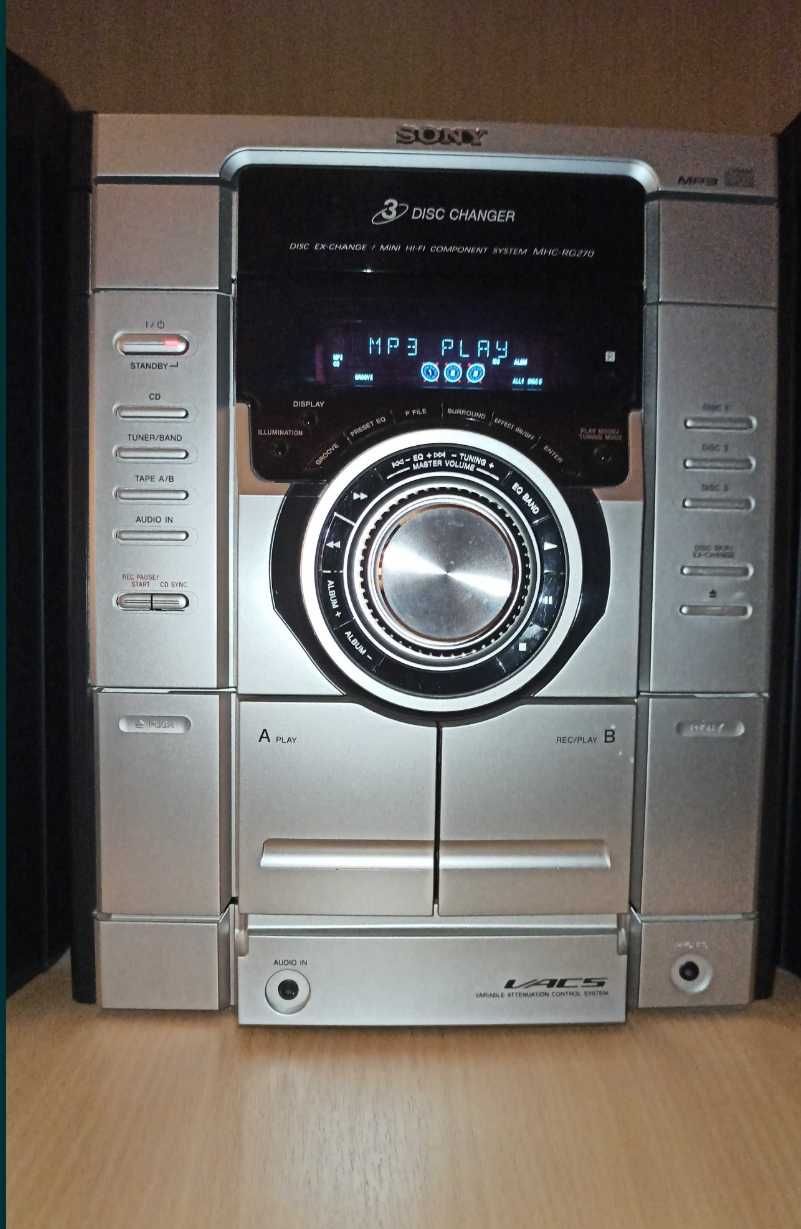 Музыкальный центр 2х280ват Sony MHC RG-470 качественный,мощный звук !