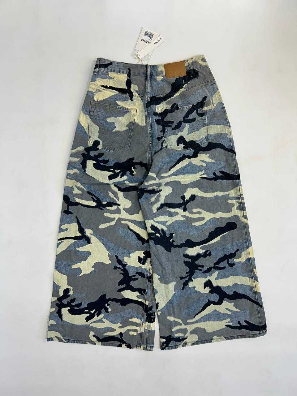 Штани джинсы камо camo голубые серые камуфляж baggy джинси штаны M L