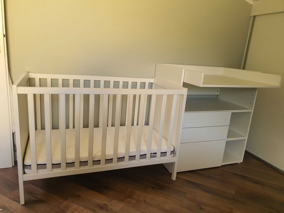 Ikea łóżeczko Sundvik, komoda smastad