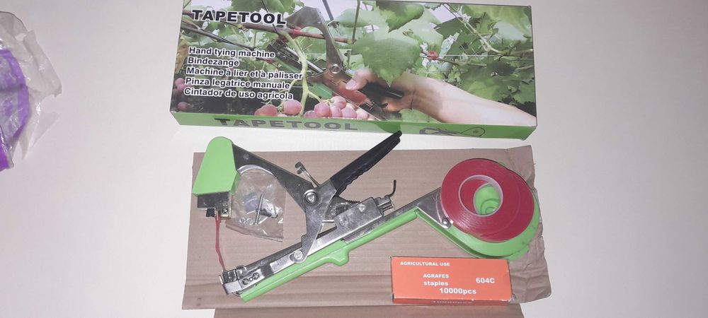 Степлер садовий тапенер Tapetool для підв'язки рослин