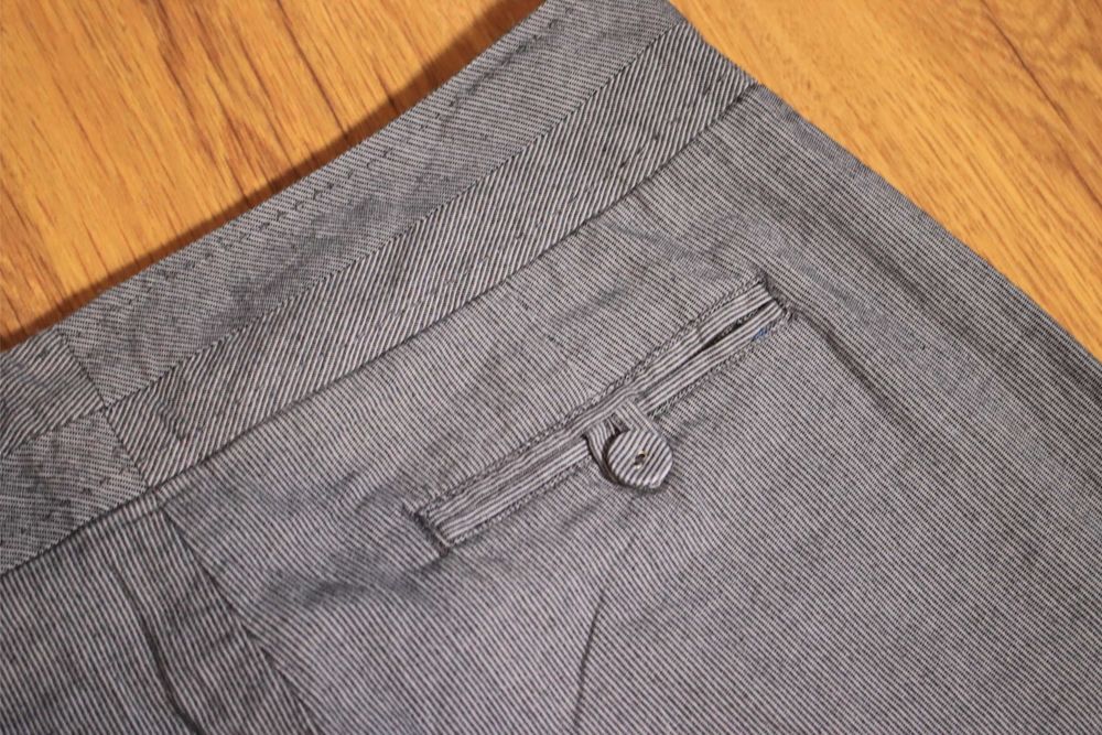 Spodnie Monsoon r. 40 szare eleganckie długie w paski bawełna nowe