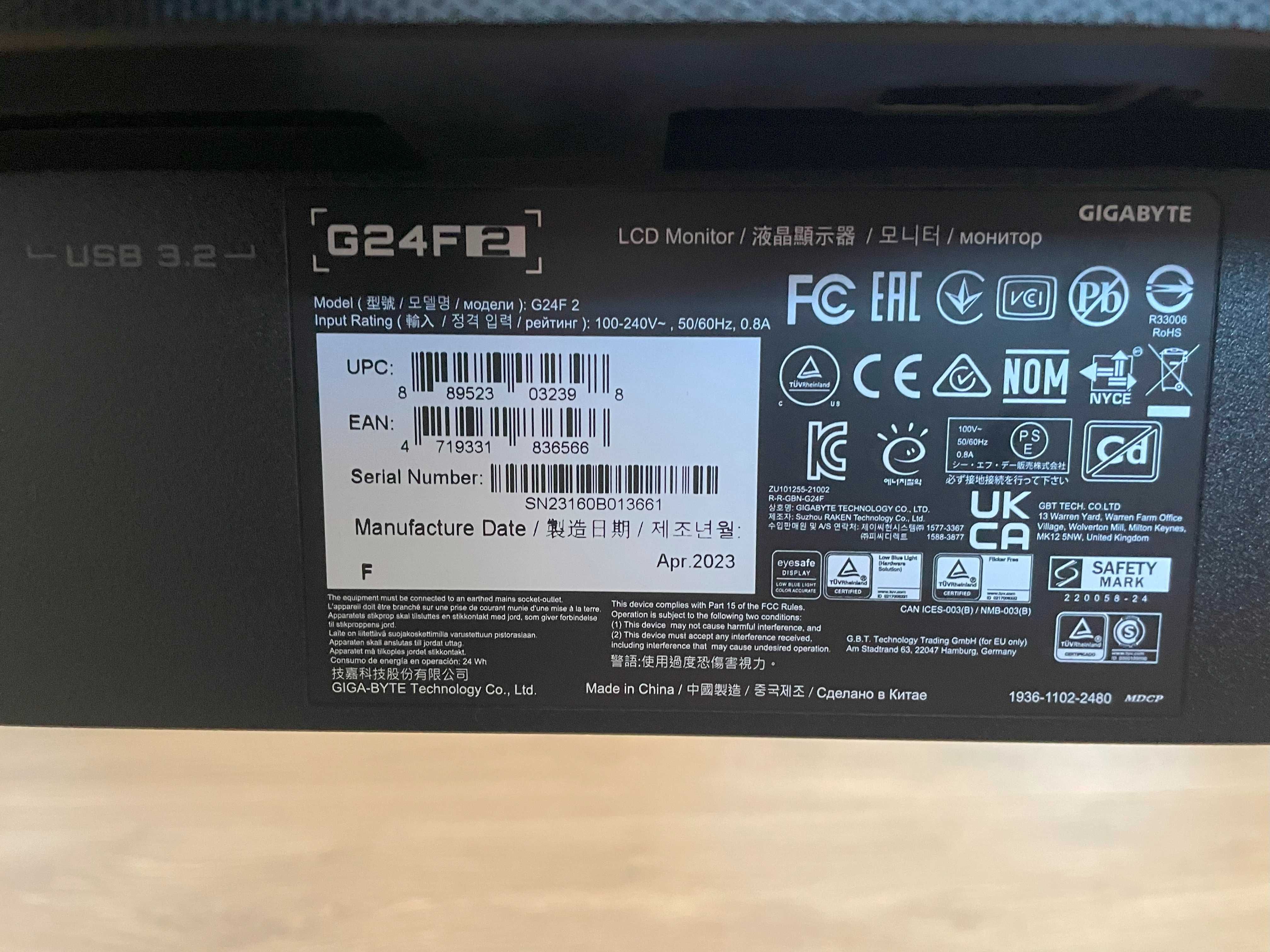 Monitor Gamingowy Gigabyte G24F 2 Full HD 165Hz