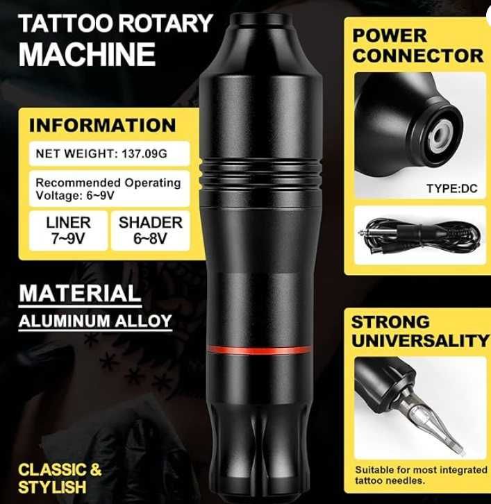 Máquina de tattoo- Kit profissional de prática tatuagem