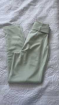 Zielone mietowe eleganckie spodnie sinsay XS/34