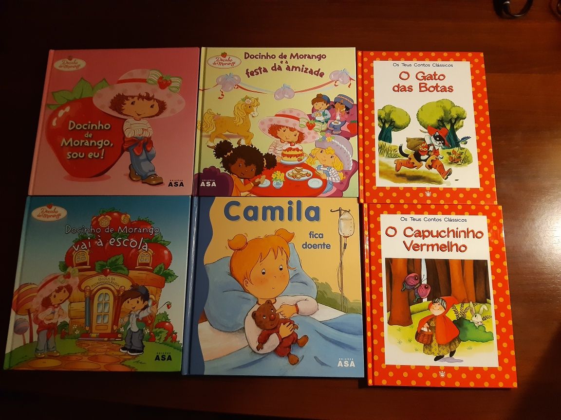 Livros Ruca, Dora, Docinho Morango e outros.