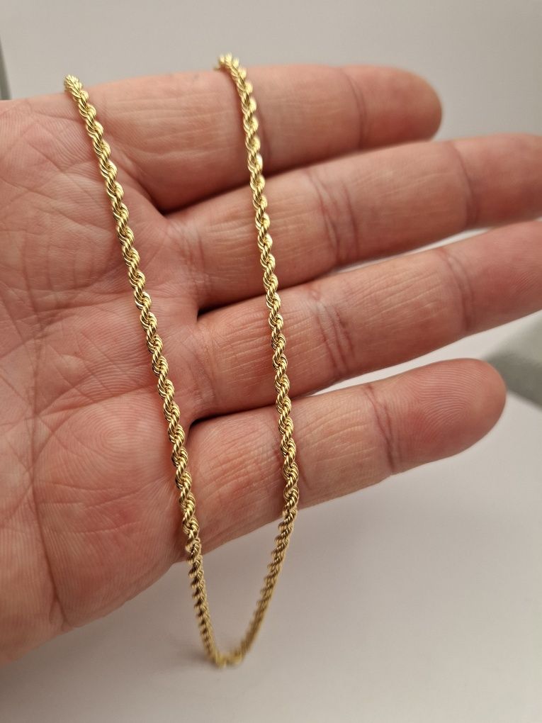 Złoty Łańcuszek Kordel 42cm Pr.585 Nowy Zapraszamy