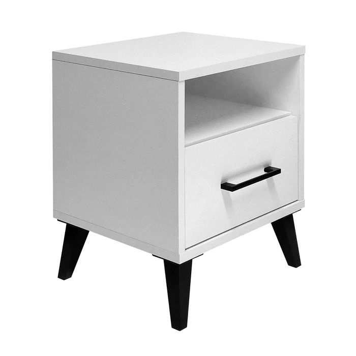 Szafka nocna z podświetlaną szufladą w różnych kolorach