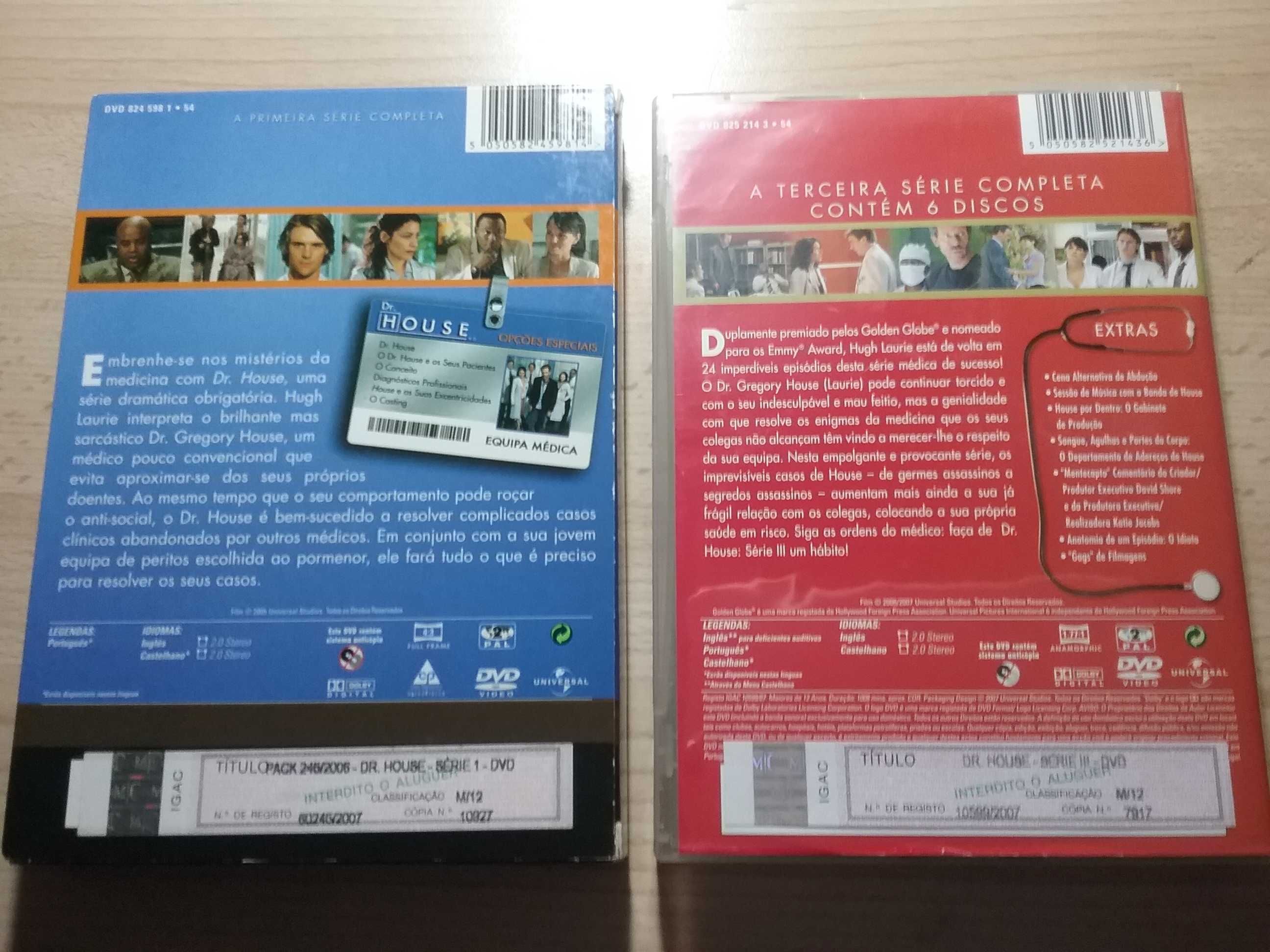 Dr. House Série 1 e 3 dvd