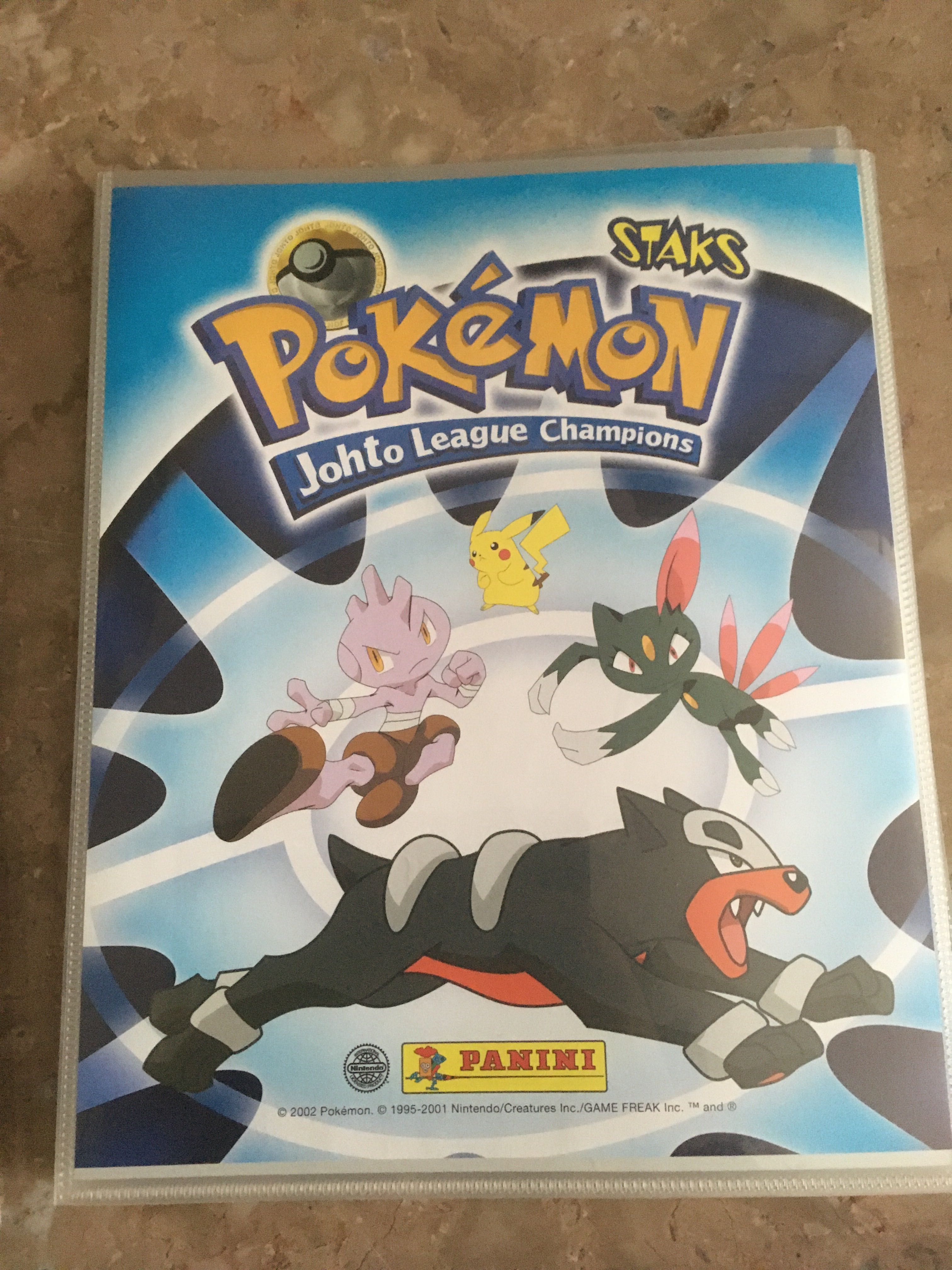 Cadernetas Pokémon staks/ tabuleiro + caderneta Digimon PANINI
