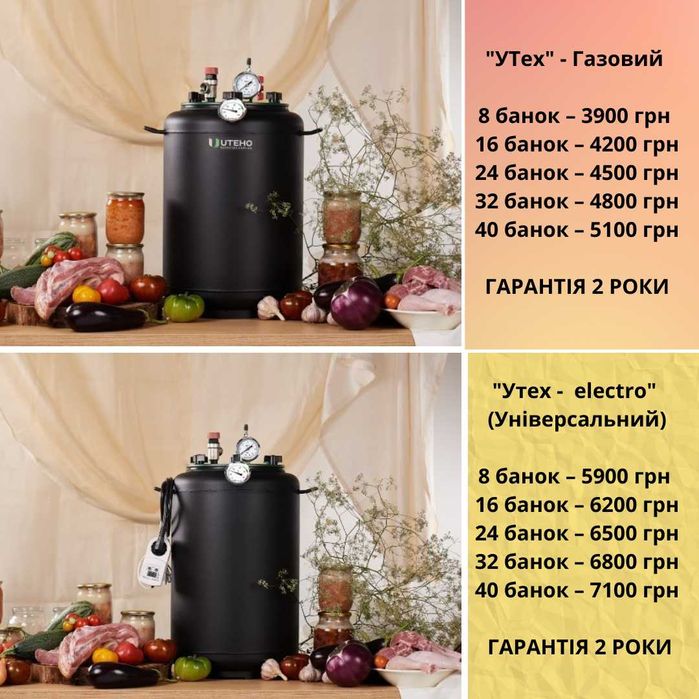 Розпродаж! Автоклав газовий фланцевий на 24 банки  кришка болти