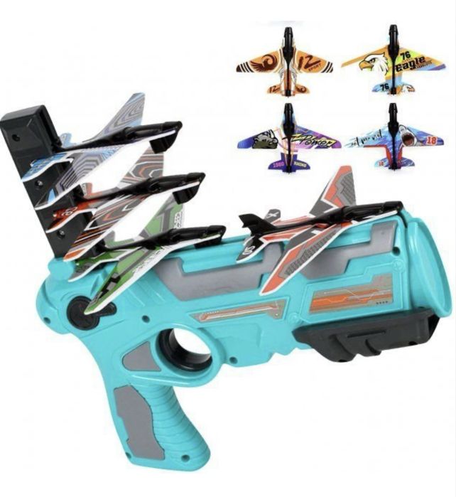 Дитячий пістолет катапульта з літаками пистолет автомат с самолетами