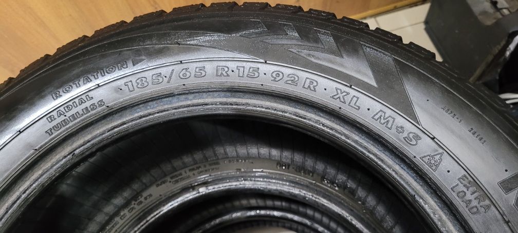 Зимние скаты 4шт. NORDMAN 185/65 R15 92R XL M 
Стояли на шевроле лачет