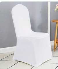 Pokrowiec na krzesło elastyczny, biały, komunia