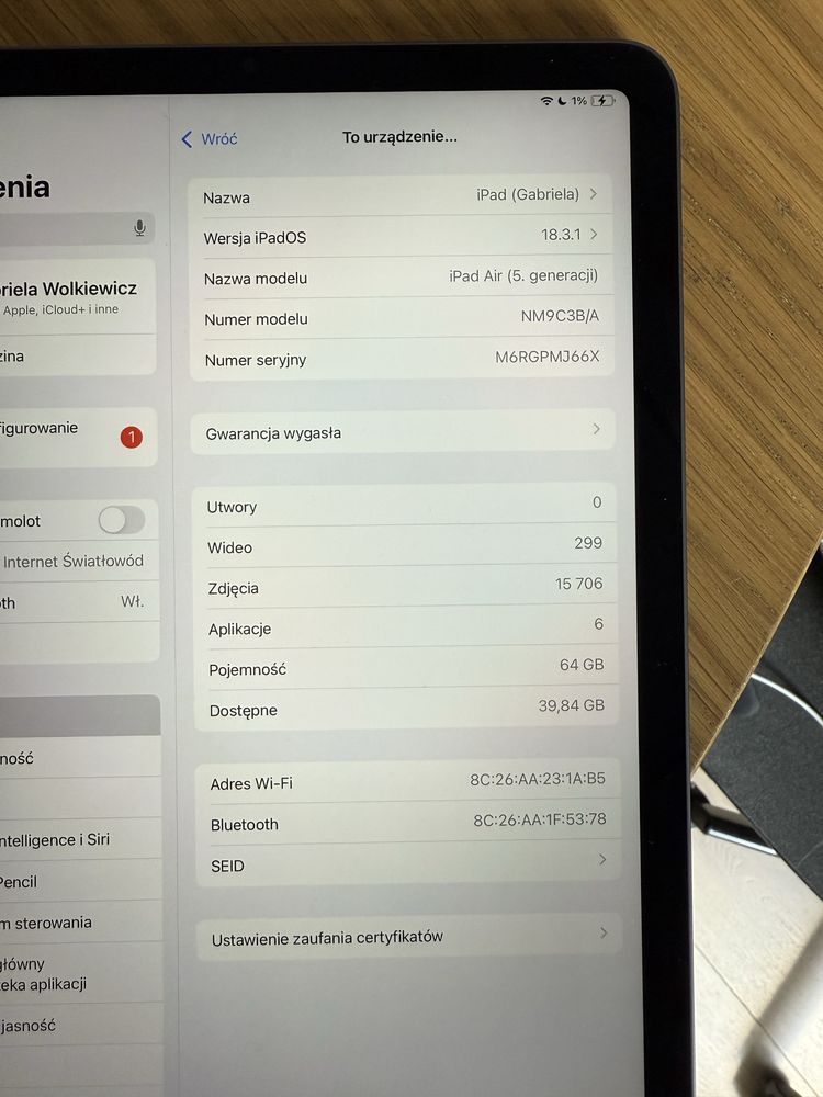 Apple Ipad Air 10,9 cali (5gen) zestaw rysik etui