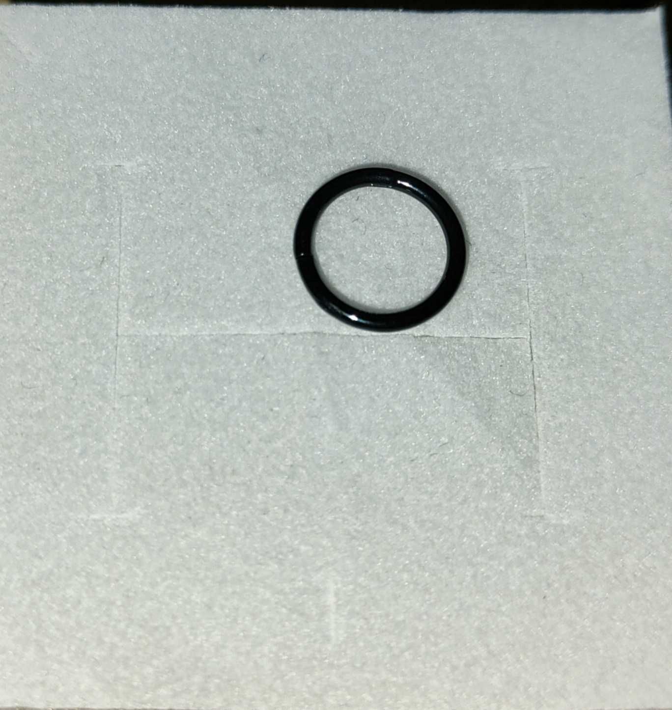 kolczyk tytan, kółeczko czarne, piercing 1/2 x 6-8-10-12 mm