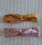 Fitas de cabelo/Turbantes Novos rosa e laranja com flores