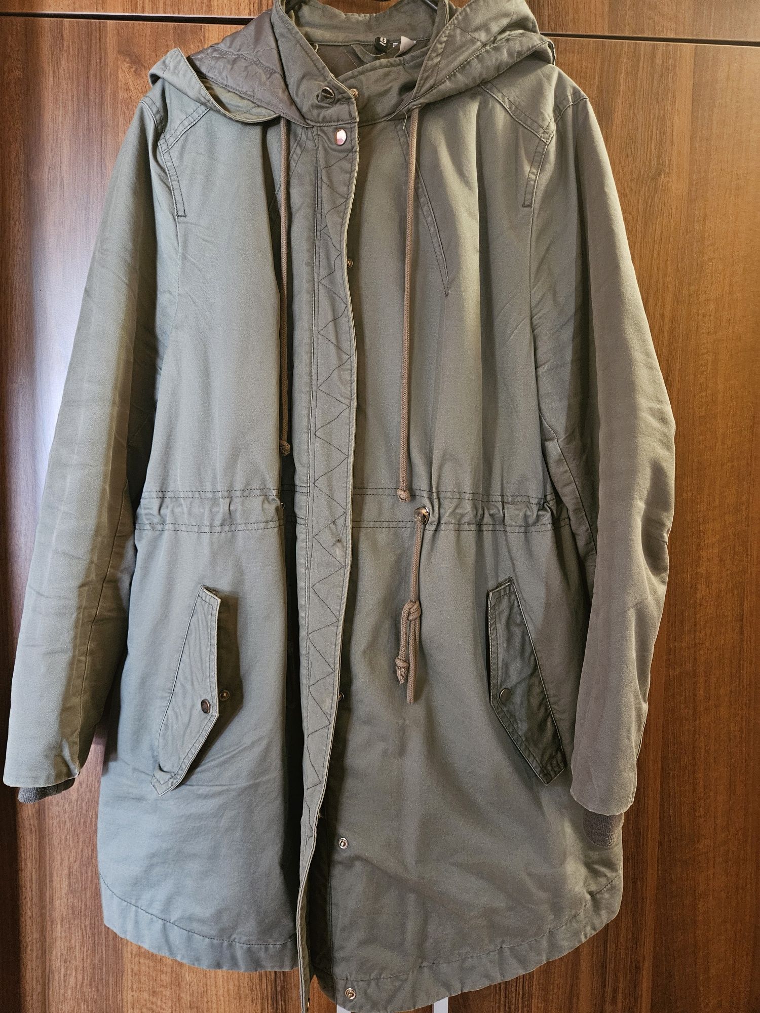 Kurtka parka jesień khaki rozm 48 h&m