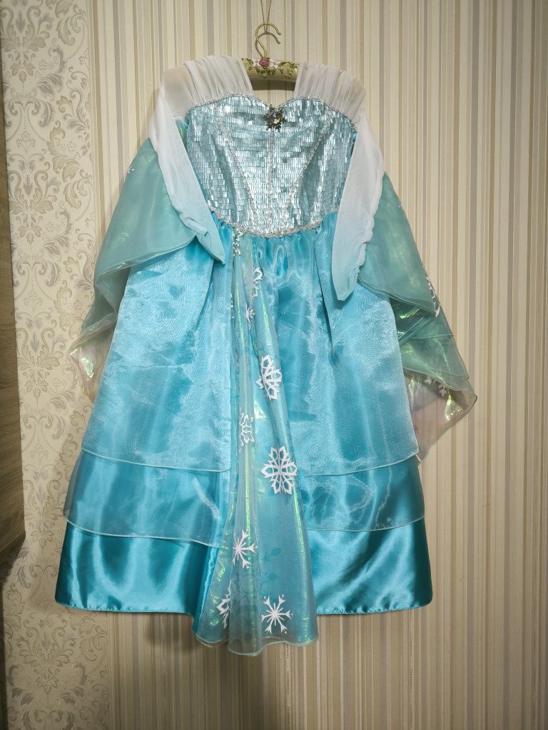 Карнавальна шикарна сукня Ельза Эльза плаття платье костюм