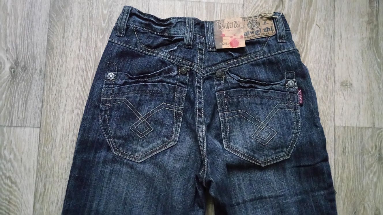 Spodnie 128/134 jeansy nowe chłopięce