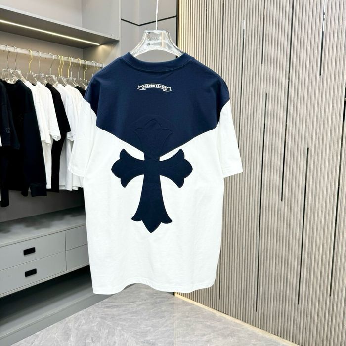 Chrome Hearts футболка белая с синим мужская унисекс оригинал оверсайз