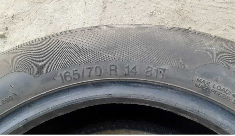 165/70/14--VREDESTEIN--2021r--bieznik--8mm--opony JAK nowe