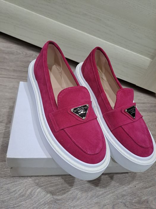 Замшеві лофери 39 розмір