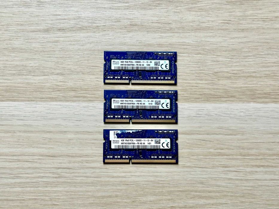 RAM SK Hynix 12GB 3x4GB DDR3 / DDR3L PC3L 12800S – sprawna / testowana