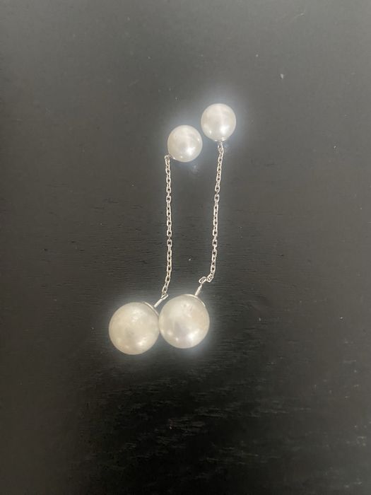 Brincos  em prata com perolas