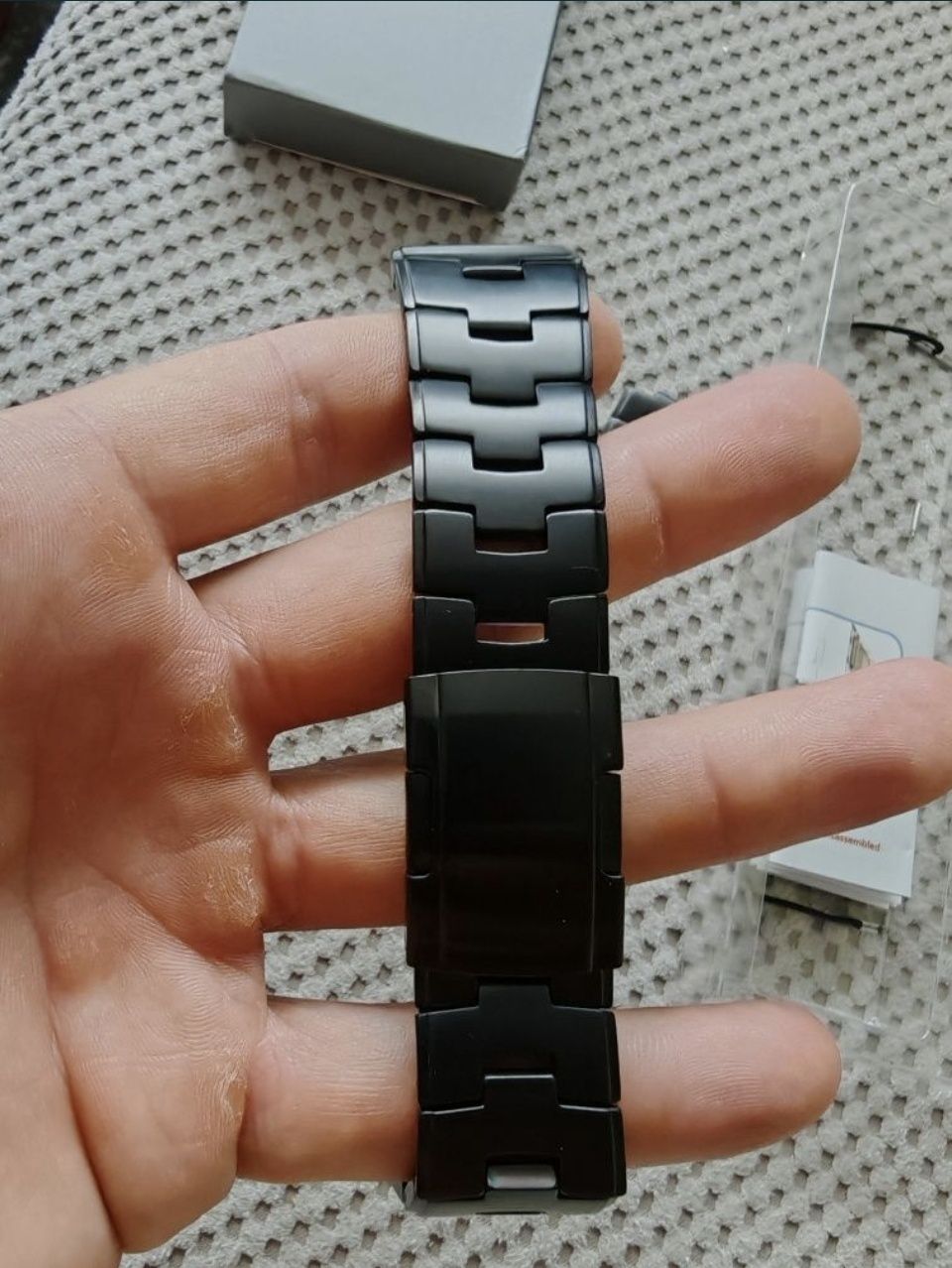 Bransoleta garmin 26 mm Anbest mega jakość tytan czarny fenix 7x epix