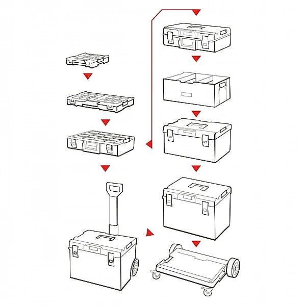 Skrzynka Narzędziowa Qbrick System One Organizer L 2.0 Red Ultra Hd