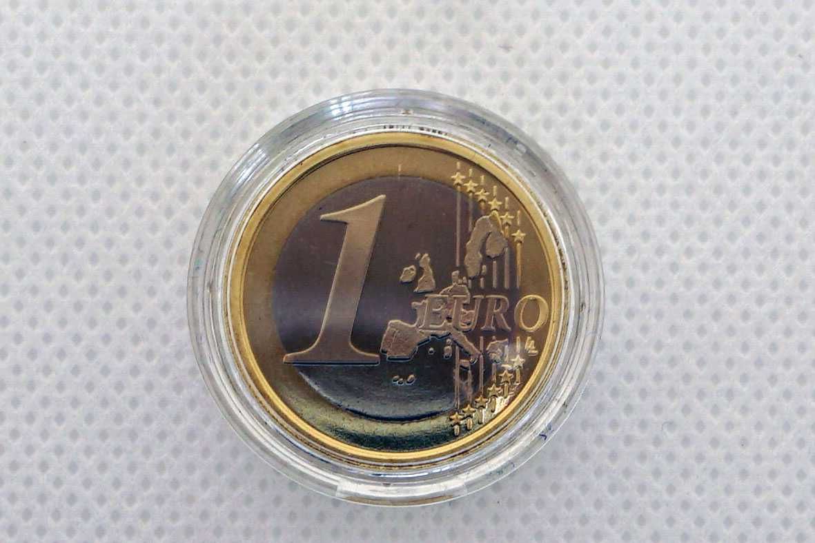 Moeda de 1 Eur de 2005 do Vaticano Joao Paulo II em Proof
