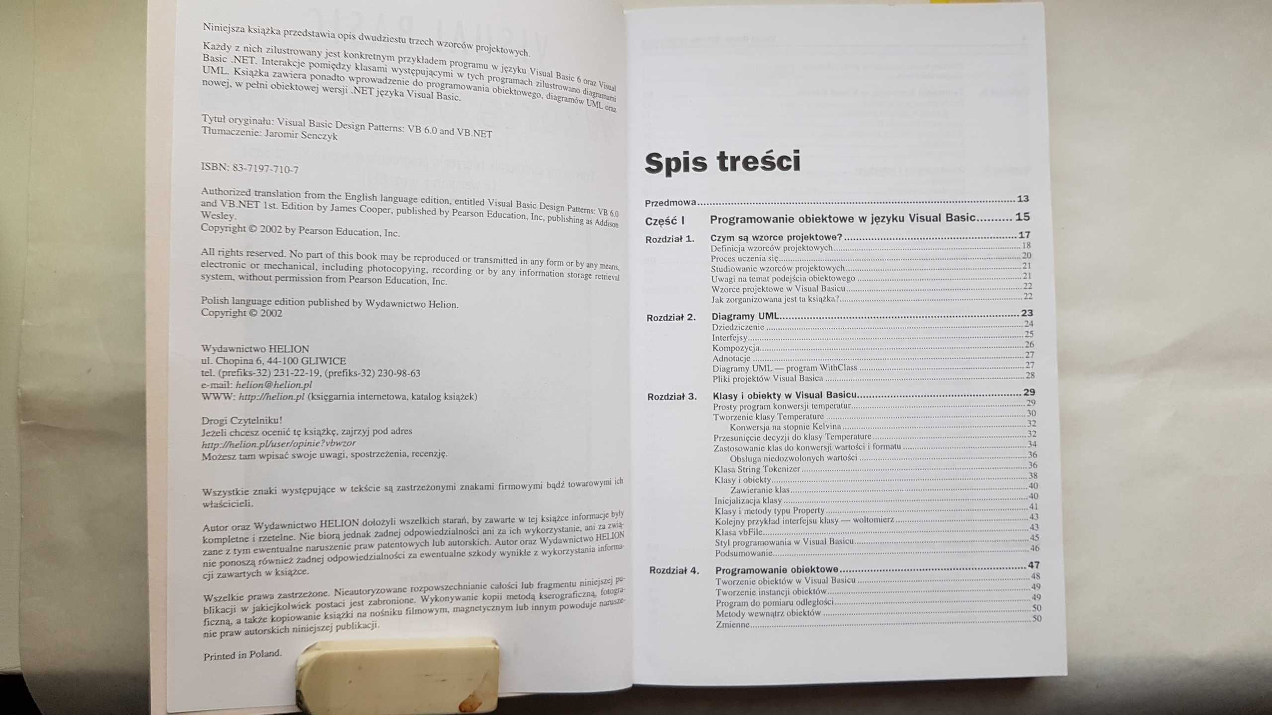 Książka: "Visual Basic. Wzorce projektowe." - sprzedam