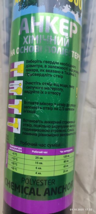 Анкер хімічний Hercul