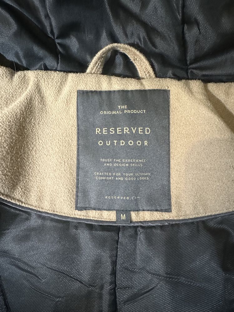 Reserved płaszcz męski z kapturem rozm M