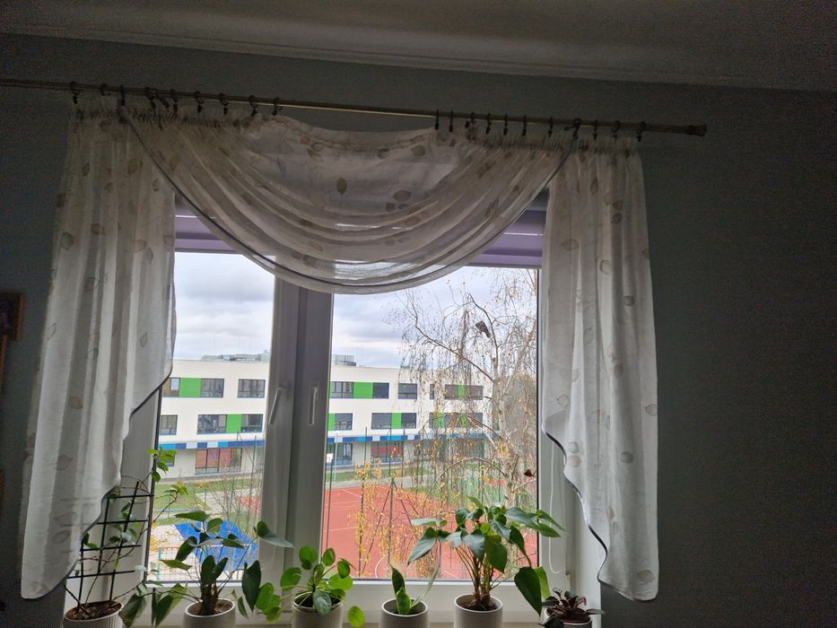 Firanka 3 częściowa szyta na miarę na okno