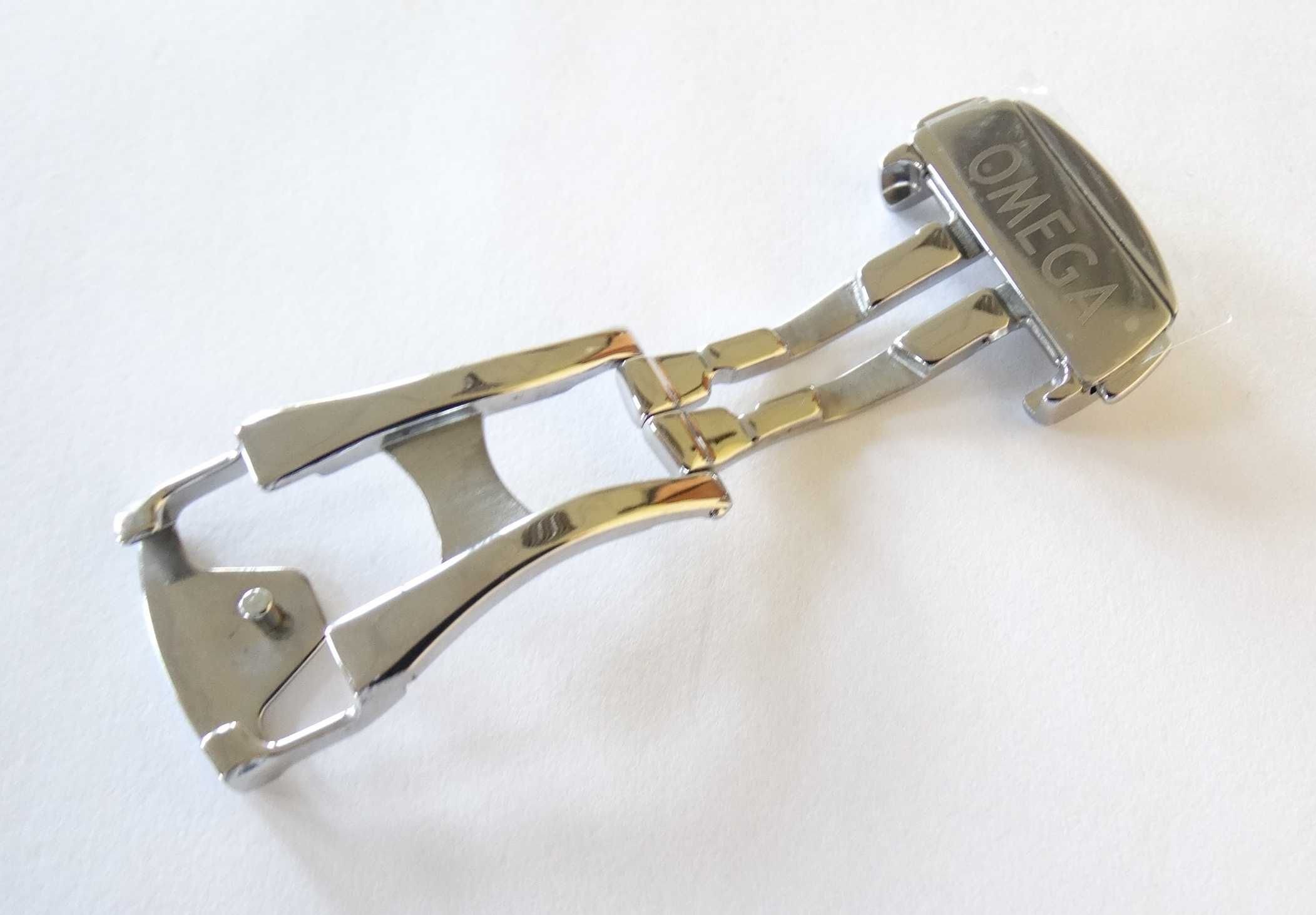 Klamra zapięcie motylkowe 20mm do zegarka Omega do paska stal 316L