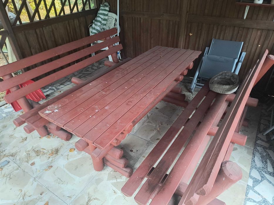 Ława ogrodowa zławkami