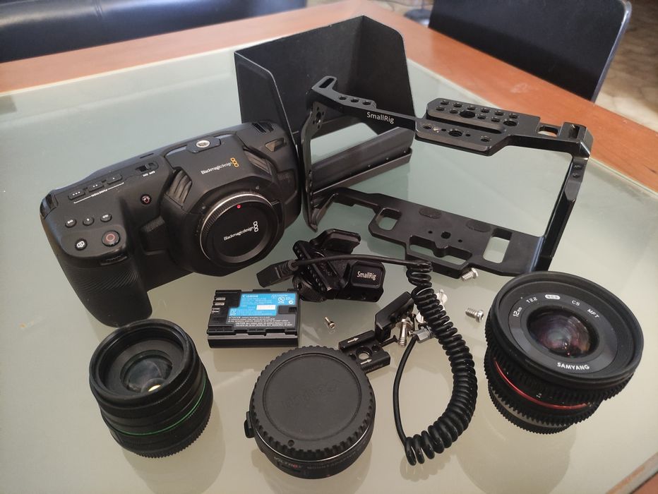 Kit Blackmagic pocket cinema camera 4K (quase perfeito)
