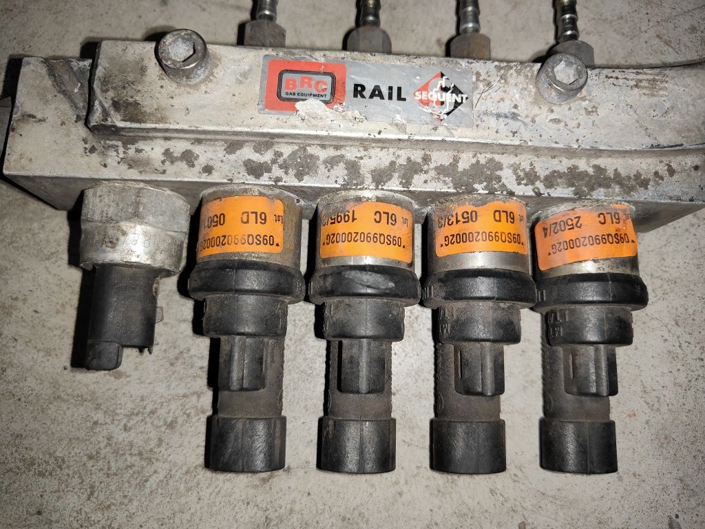 Listwa wtryskowa gazu LPG BRC plus wtryski Pomarańczowe KOMPLET i inne
