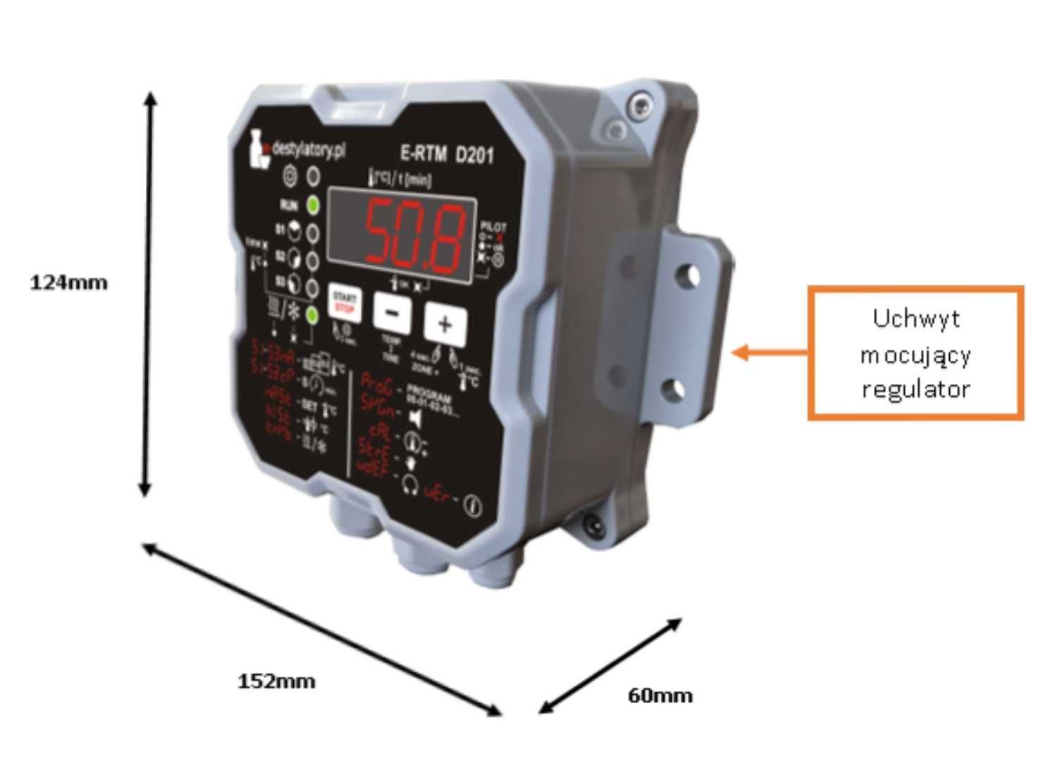 Regulator Temperatury model E-RTM D201 bez kabli