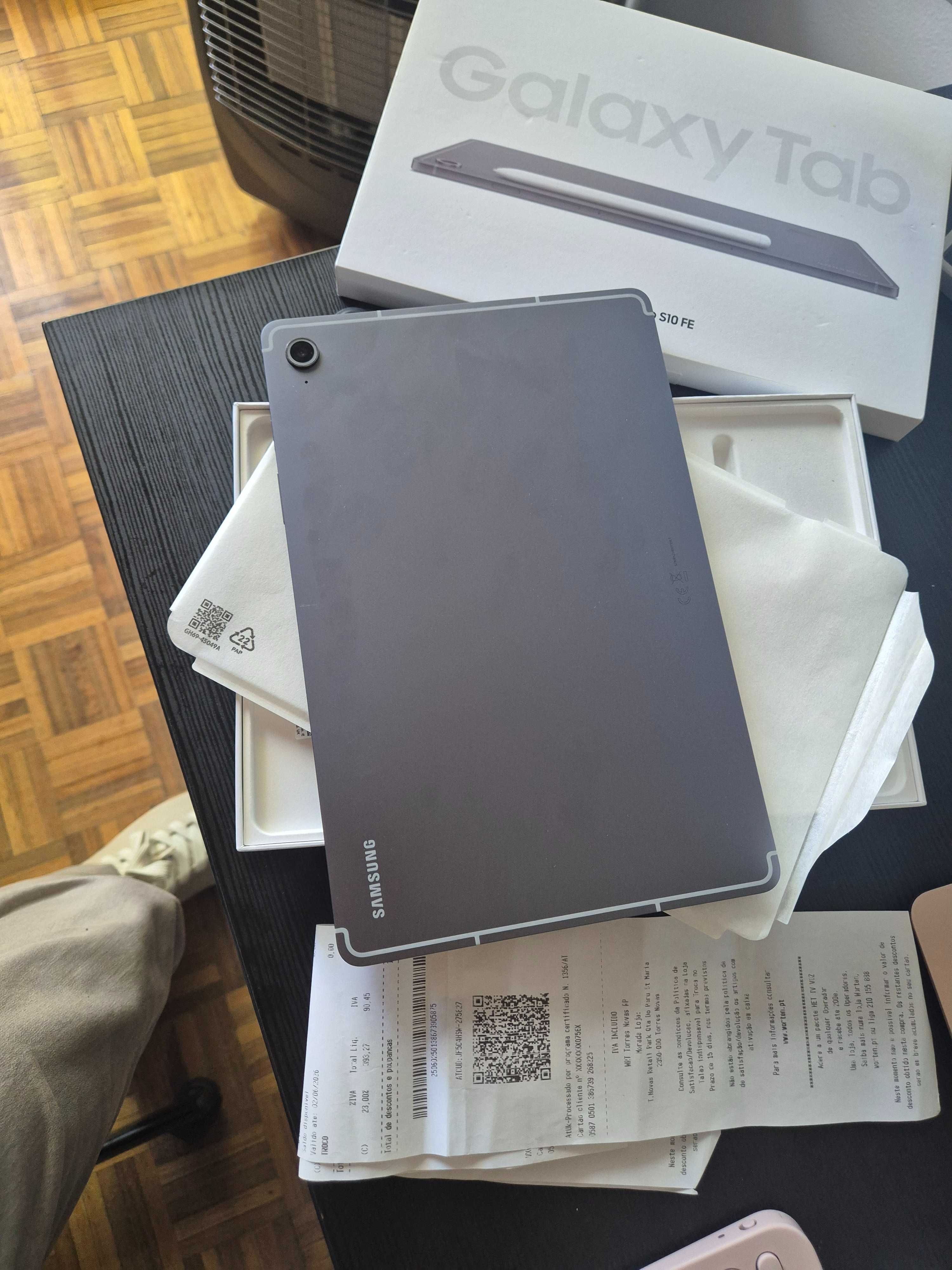 Galaxy tab s10 fe nota e garantia.