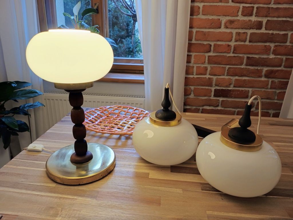 Lampa stojąca i wisząca komplet