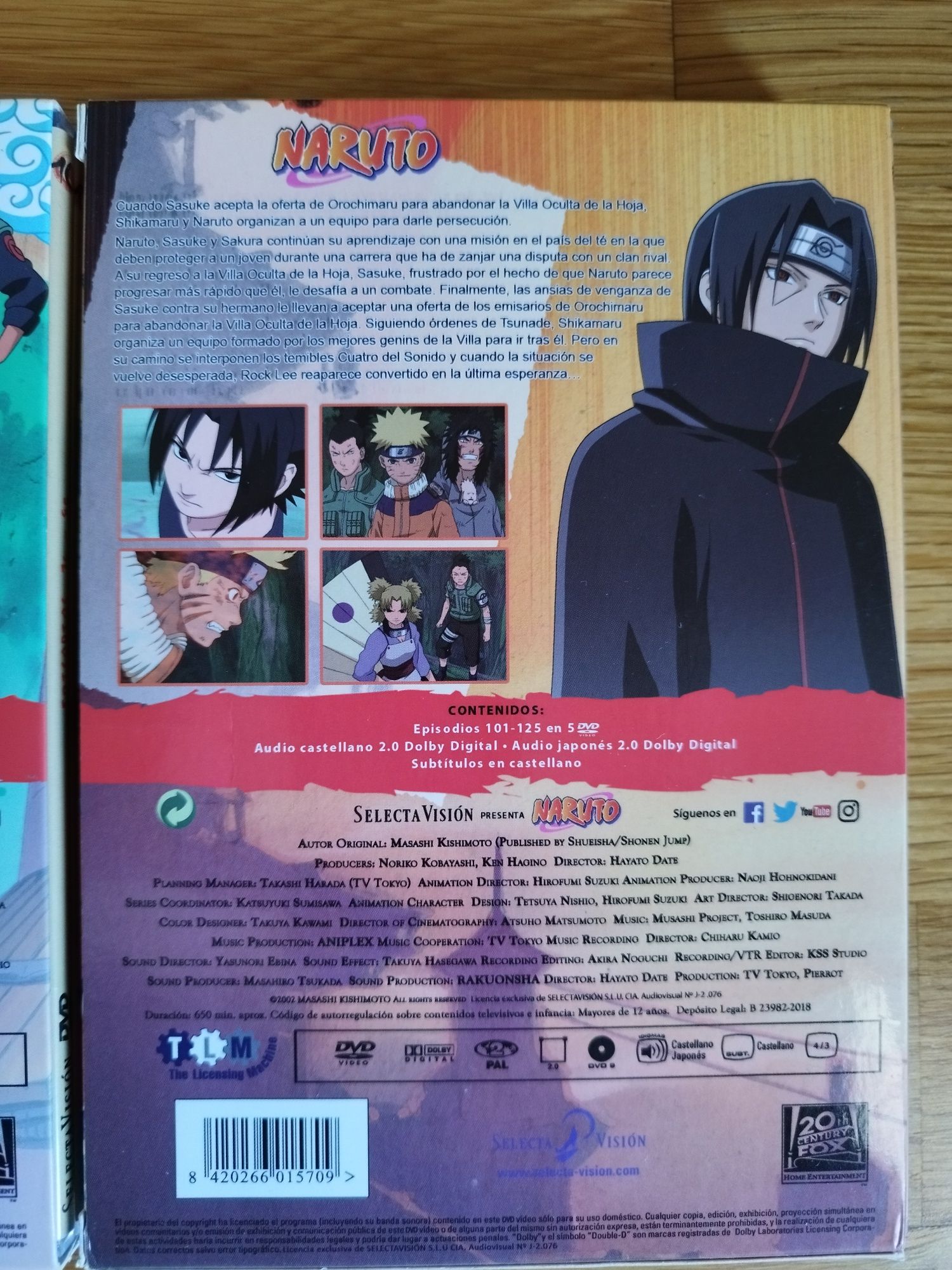 Lote de DVDs do Naruto
