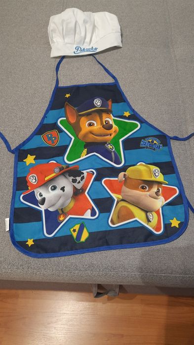 Fartuch z czapką kucharski dla dziecka z Psim Patrolem