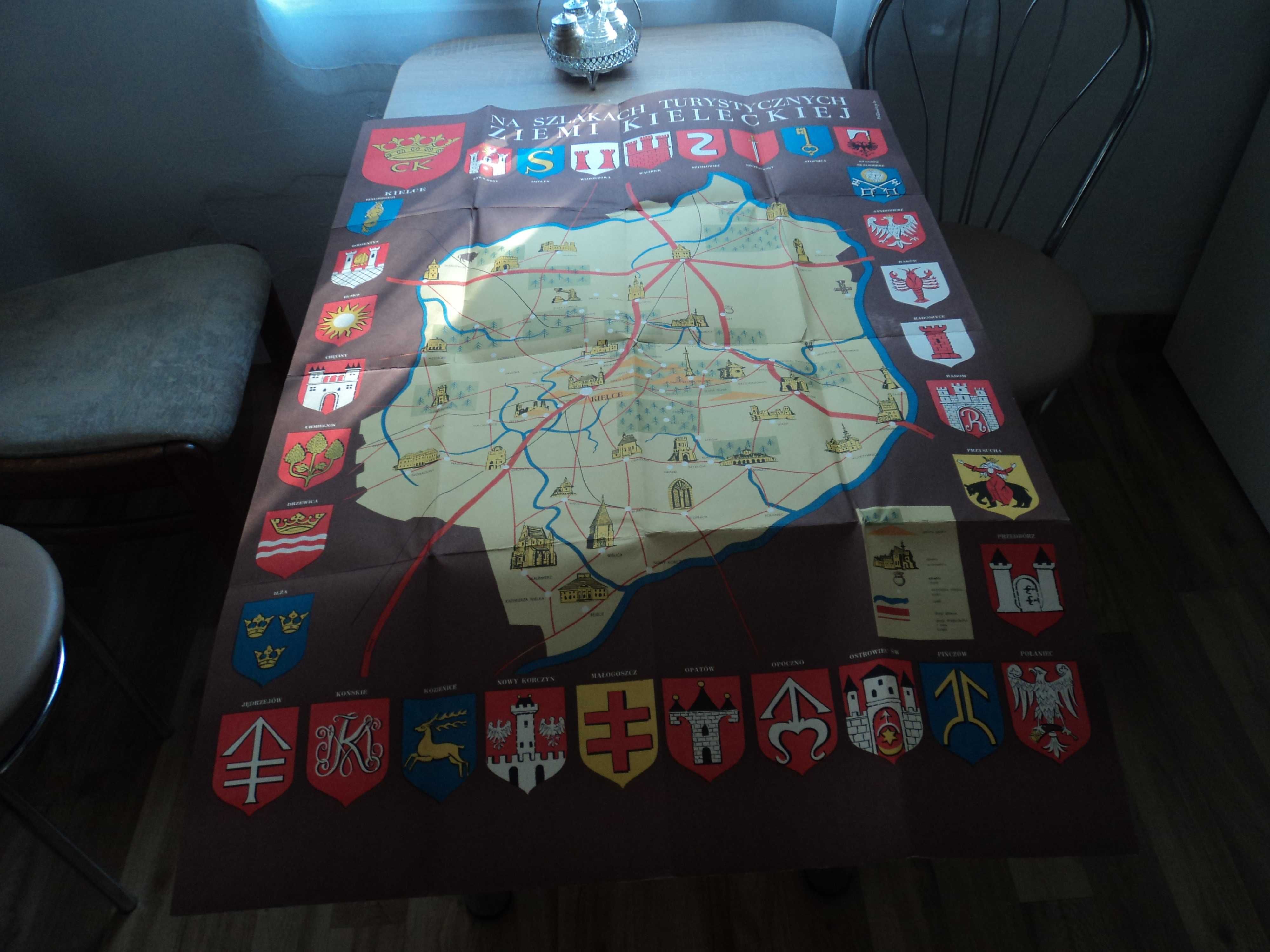 Na Szlakach Turystycznych Ziemi Kieleckiej mapa 1968