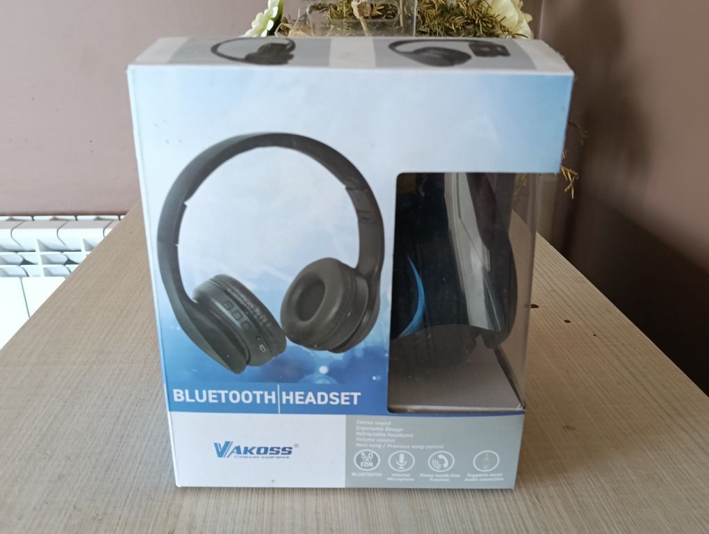 Bezprzewodowa słuchawka Bluetooth 5.0 Vakoss Headset