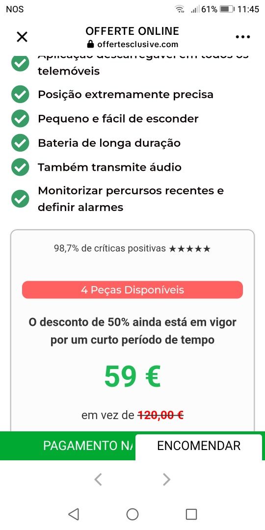 2 Aparelhos Miniatura de GPS Para Carros Motas Ou Malas